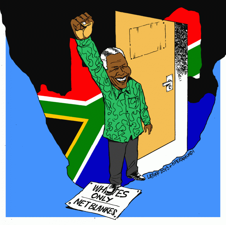 Latuff homenageia Nelson Mandela