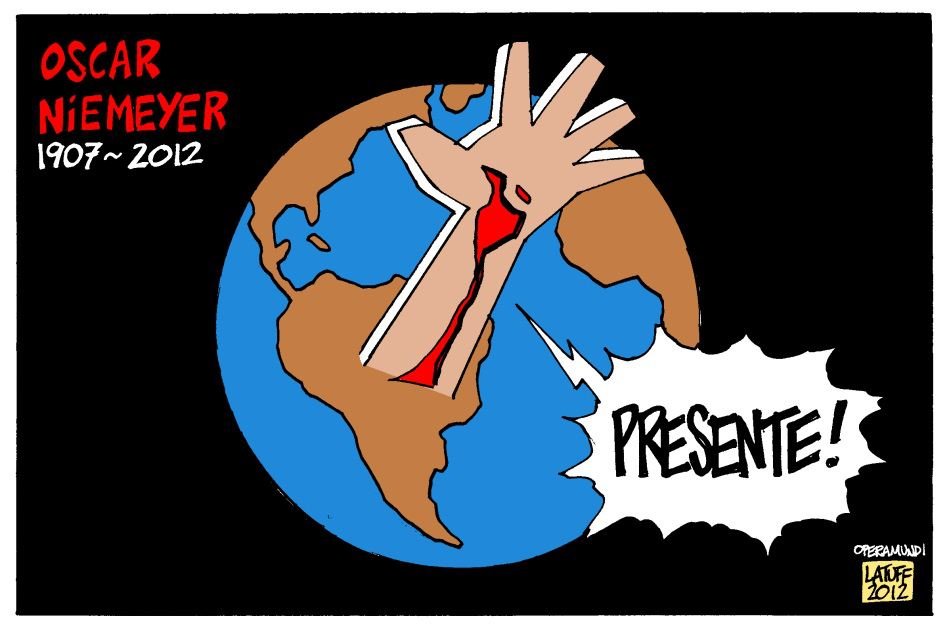 Homenagem de Carlos Latuff a Oscar Niemeyer