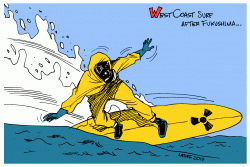 Surf na Costa Oeste dos EUA após Fukushima