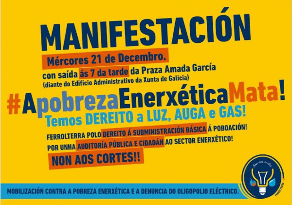 O cartaz da convocatória de Ferrol