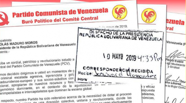 Comunicação do Partido Comunista da Venezuela ao Presidente Maduro