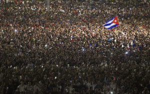 Praça da Revolução na noite de terça, 29.