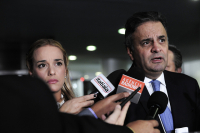 Lilian Tintori se reuniu pela última vez com Aécio Neves na semana passada em Brasília