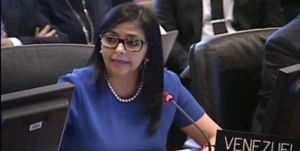 Chanceler venezuelana, Delcy Rodríguez, denunciou ingerência da OEA nos assuntos da Venezuela