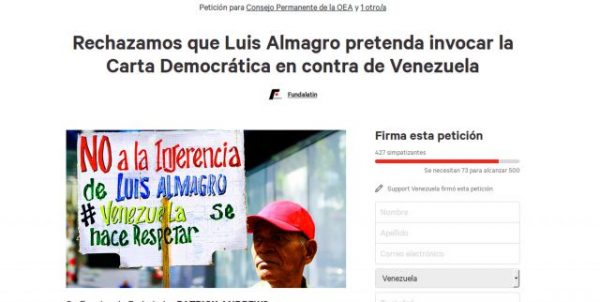 Movimentos sociais da Venezuela criam página web para coletar assinaturas contra ingerência de secretário da OEA
