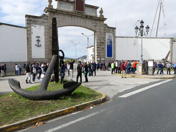 Paralisaçom total na primeira jornada de greve nas auxiliares de Navantia em Ferrol