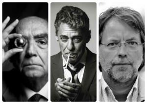 José Saramago, Chico Buarque e Mia Couto, três mestres da língua portuguesa, cada um em seu país: Portugal, Brasil e Moçambique, respectivamente