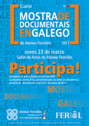Mostra de Documentários em Galego de Ferrol abre prazo para receber propostas
