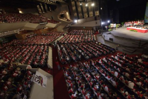 III Encontro Nacional do Movimento Somos Venezuela, realizado na terça (24) no teatro Teresa Carreño