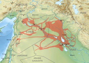 Mapa dos territórios sob controle do Estado Islâmico em maio de 2015