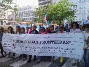 A Rede Galega em Apoio às Pessoas Refugiadas mobilizou-se polas ruas de Ferrol
