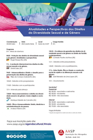 Seminário sobre atualidades e perspectivas da diversidade sexual e de gênero no âmbito jurídico