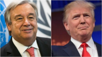 Guterres com Trump ao lado de Israel