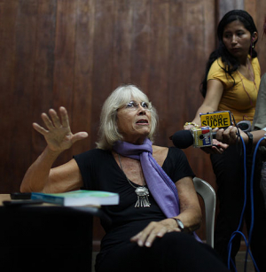 Marta Harnecker, no lançamento de um livro no Equador