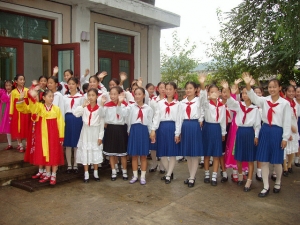 Jovens estudantes norte-coreanas
