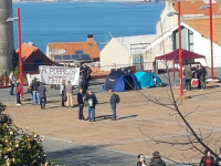 Acampamento contra a pobreza em Vigo