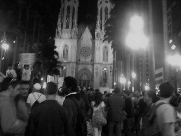 Praça da Sé, histórico centro de mobilizações massivas da cidade de São Paulo