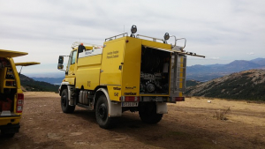 Um caminhom anti-incêndios da Matinsa