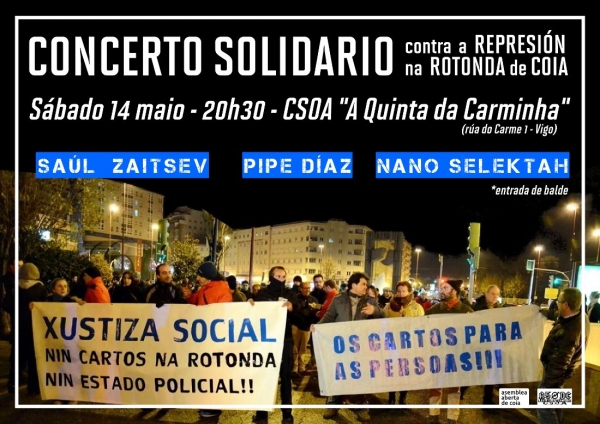 Concerto Solidário em Vigo polas repressaliadas na luita da Rotunda de Coia