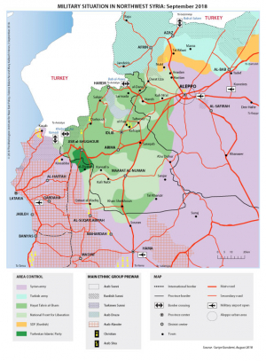 MAPA: Situação militar no noroeste da Síria – 3/9/2018