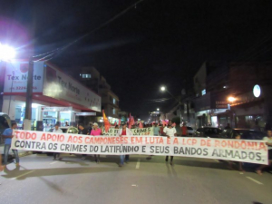 Manifestação camponesa na última semana em Porto Velho, Rondônia