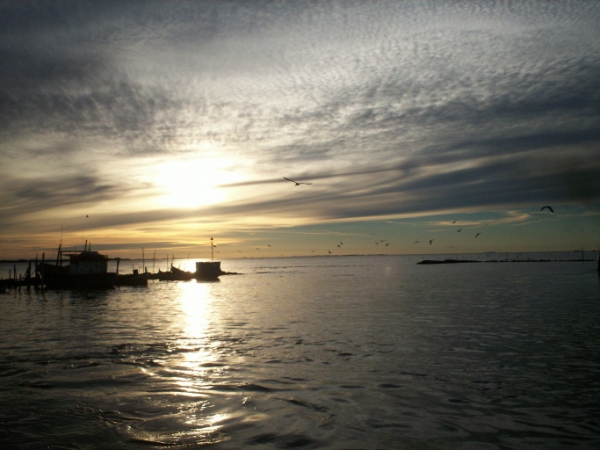 Por do Sol na Laguna dos Patos