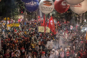 Ato contra as &quot;reformas&quot; do governo Temer, em São Paulo (30/06)