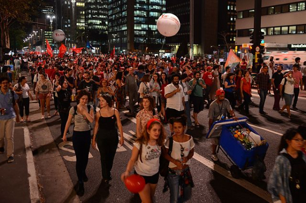 Manifestação contra o governo ilegítimo de Temer