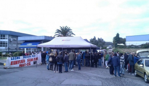 Adesom total na quarta jornada de greve na central de leite &quot;Celta&quot; em Pontedeume