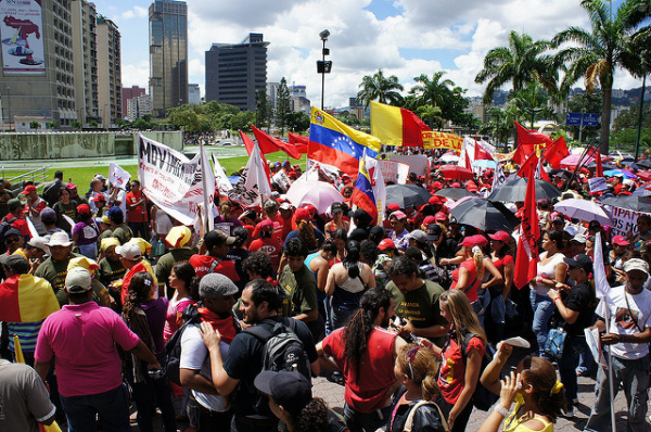 Manifestação camponesa em Caracas