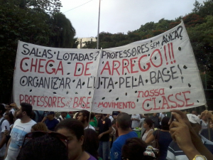 Greve da educação realizada em 2015 em São Paulo