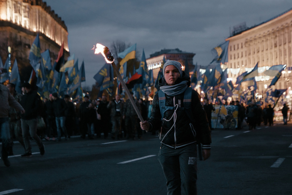 Marcha ultranacionalista em outubro, no &quot;Dia do Defensor da Ucrânia&quot;