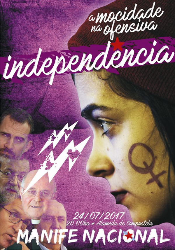 A juventude independentista galega volta às ruas 24 de julho: &quot;A mocidade na ofensiva: Independência&quot;