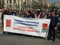 Greve na ThyssenKrupp sai às ruas