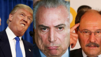 Montagem Trump, Temer e Sartori.