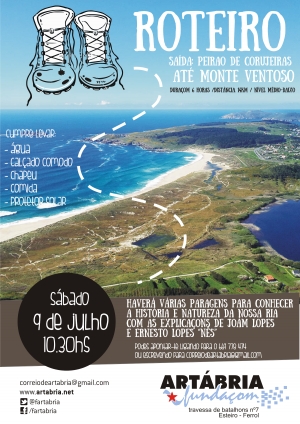 Ferrol: sábado há roteiro até o Monte Veloso