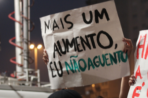 Protesto em São Paulo repudiou manobra no aumento da tarifa de transporte