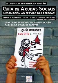 ODS Coia apresenta em Nigrám o 'Guia de Ajudas Sociais'