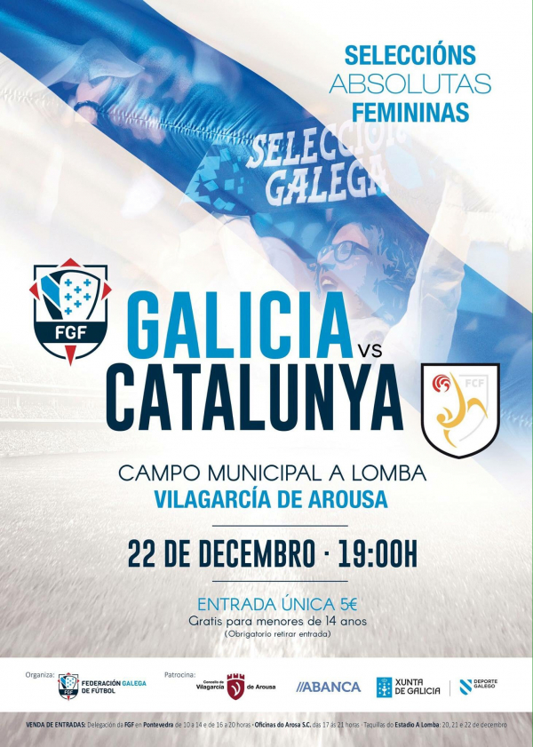 Esta quinta-feira, confronto entre as seleçons de futebol da Galiza e Catalunha em Vila Garcia