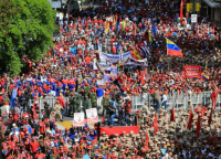 Manifestação deste domingo em Caracas