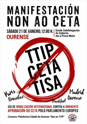 Denunciam em Ourense o acordo de livre comércio com o Canadá e convocam mobilizaçom na cidade