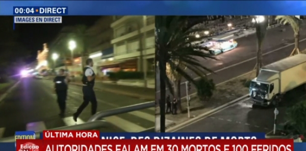 Atropelamento massivo deixa mais de 80 vítimas mortais em Nice