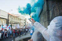 Centenas de moças e moços participárom na sexta marcha da mocidade pola independência