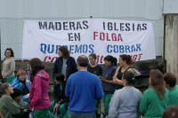 Greve indefinida do pessoal de 'Maderas Iglesias', no Porrinho