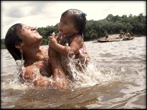 Comunidade Nova Esperança do povo Baré, no Rio Cuieiras, na Amazonia brasileira.