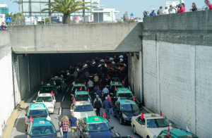 [Galeria fotográfica] Taxistas marcham em Lisboa contra a uberização do setor e manifestação termina com confrontos